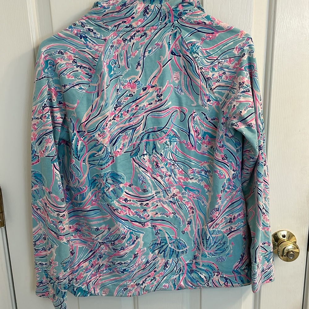 Lilly Pulitzer Multicolor Zip-Up Popover Top - Picture 3 of 14